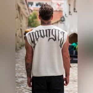 YOUNGLA DROP SHOULDER KNIT CUTOFF